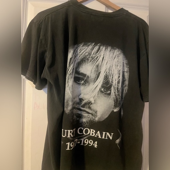 Vintage Tee T Shirt - Kurt Cobain Bootleg Band Rap Tee - L - Picture 8 of 9